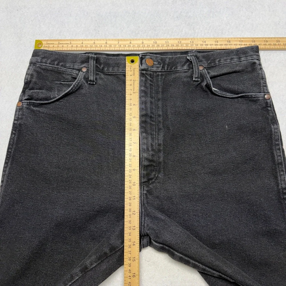 Vintage Wrangler 938BLK Cowboy Cut Jeans‎ Denim Western Faded Black Mens 38x34